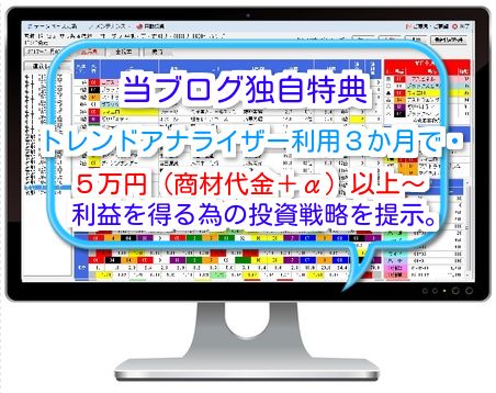 当ブログ独自の競馬特典紹介「５万円（商材代金＋α）以上の利益を得る為の戦略」を提示しました。