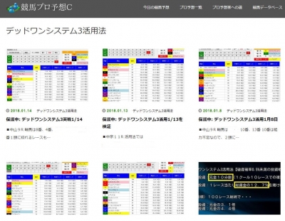 競馬商材特典「デッドワンシステム3活用法」記事概要