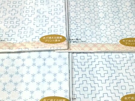 セリアの刺し子布 伝統柄図案入 を見つけました Hanabibiのあみあみ手芸部ブログ