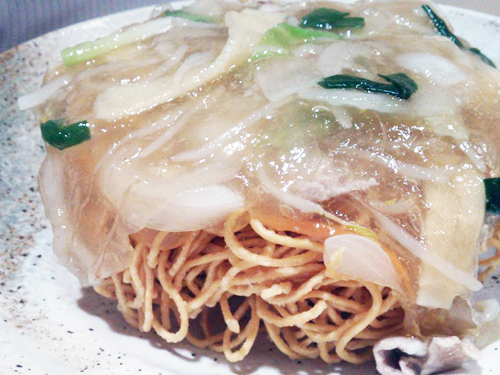 不二家の揚げ焼きそば