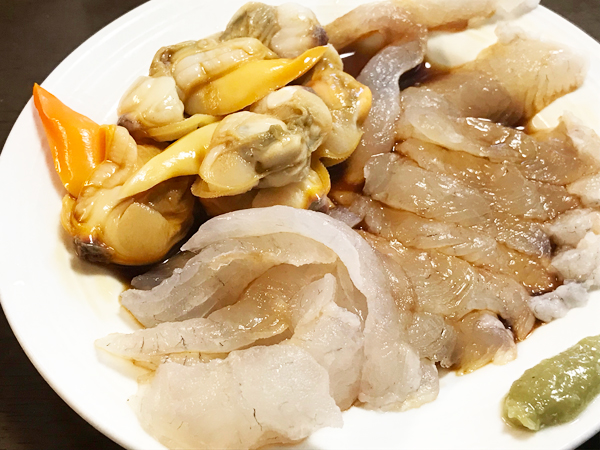 カレイのお刺身