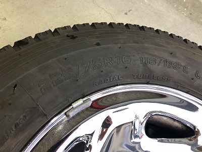 【希少】ダッジラムバン 8穴 ロードトレック170純正ホイールスタットレス付き 希少】ダッジラムバン 8穴 ロードトレック170純正ホイール