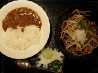 寿作特製スパイシーチキンカレーセット(ぶっかけそば・冷)