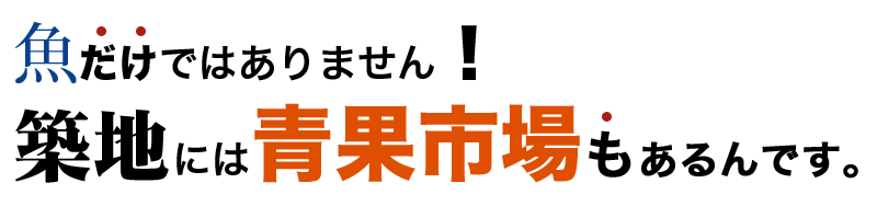 築地市場やさいくだものツアー 魚だけではありません!築地には青果市場もあるんです。