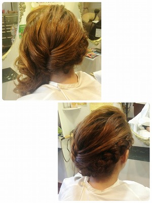 結婚式セット ヘアセット ヘアアレンジ 流す
