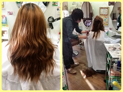 断髪 ロング カット