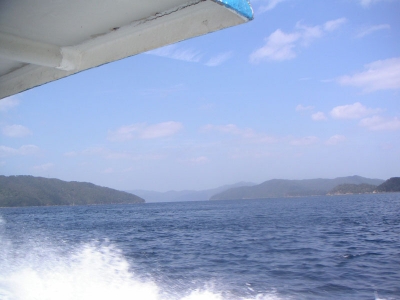 船から臨む大島海峡