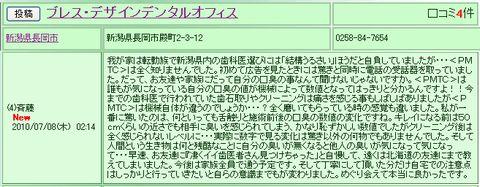 新潟県長岡市の歯科医院 口コミ