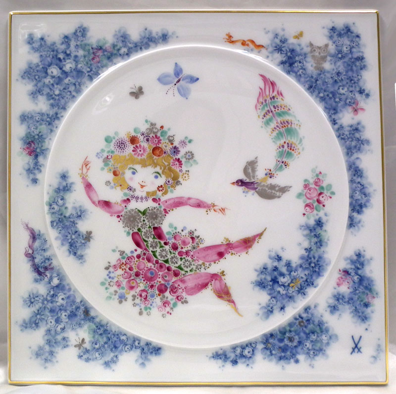 Meissen マイセン プラーク/陶板画/陶額 四季シリーズ 「冬」