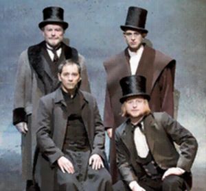 The four foreign Gentlemen that Peer meets in Morocco, From left Michel Favory, Éric Gènovèse, Nâzim Boudjenah, Stéphane Varupenne. Photo: Brigitte Enguèrand