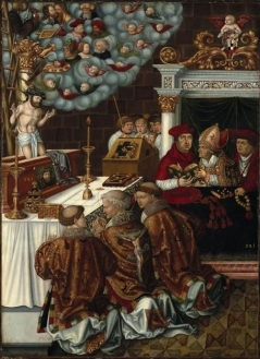 The Mystic Mass of Saint Gregory with Cardinal Albrecht von Brandenburg Master from the workshop of Lucas Cranach the Elder