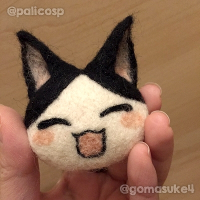 ぶちねこブローチ