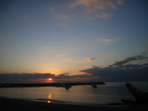 本日もいつも通り美しい夕陽