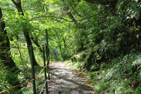 黒薙温泉旅館への路