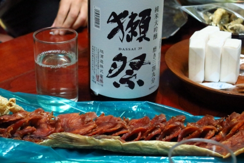 岩倉鉱泉宴会場の酒と肴