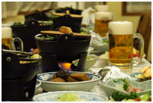 稲子湯の晩ごはん