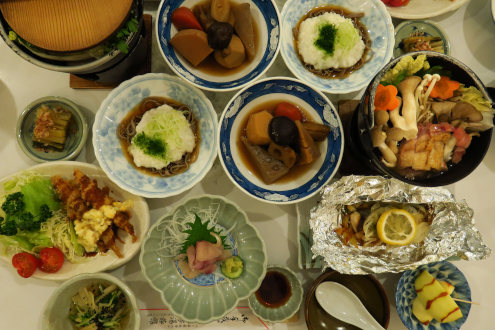 稲子湯の晩ごはん