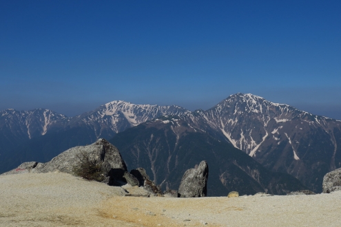 薬師岳とイルカ岩と白峰三山