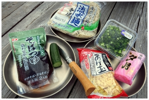 冷やしたぬきそば-材料