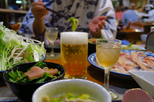 高峰温泉 晩ごはん