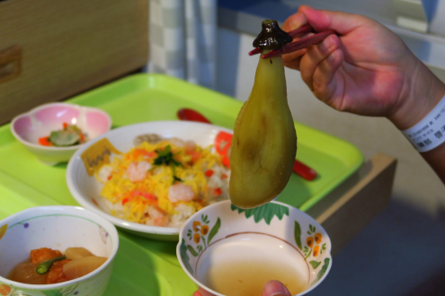 ちらし寿司と焼きナス