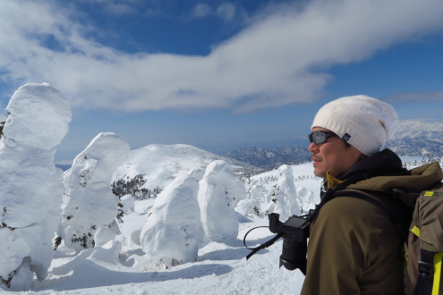 西吾妻山の樹氷とオレ