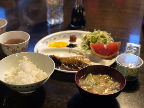 赤岳鉱泉の朝ごはん