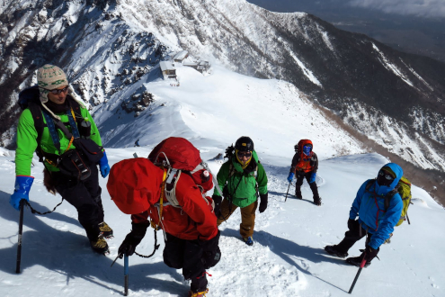 雪の赤岳登山