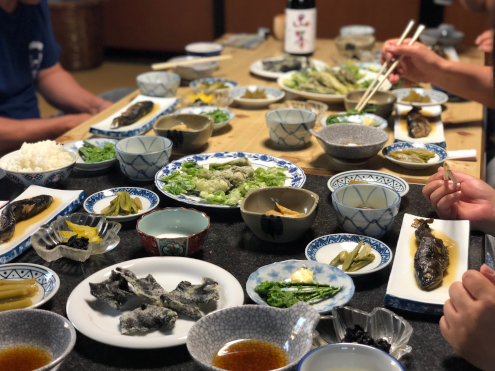 民宿すぎの子の山菜料理