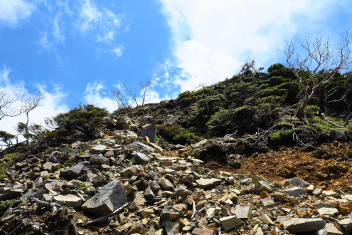 女峰山までの登山道