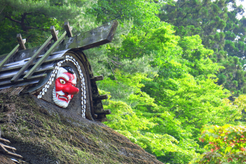 古峯神社の棟飾り