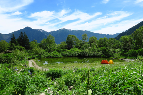 白根御池と鳳凰三山
