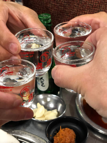 ソジュで乾杯