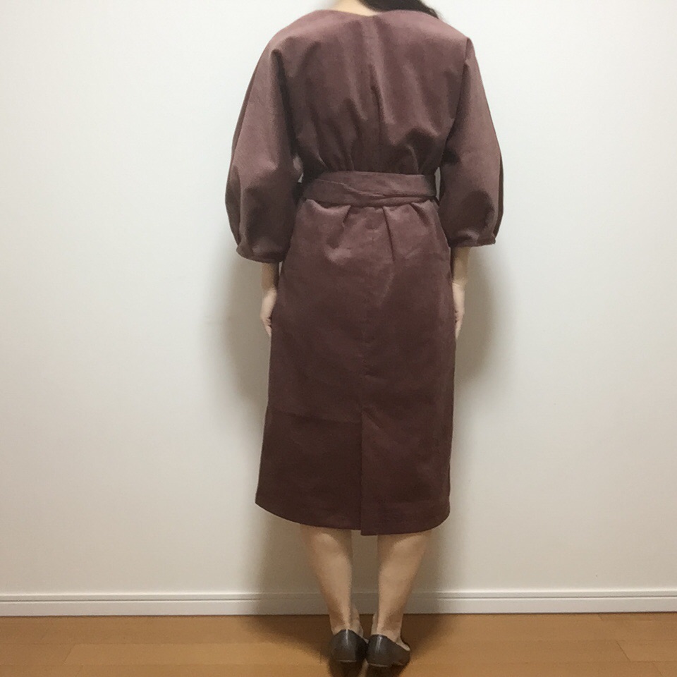 太うねコーデュロイのボルドーカラーワンピース Chic Colorfulな子供服 Magnolier オーナーブログ