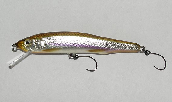 ウッドベイト　13FR　生ワカ　桐銀箔 オイカワルアーハンドメイドミノーWOOD BAITウッドベイト,13cm