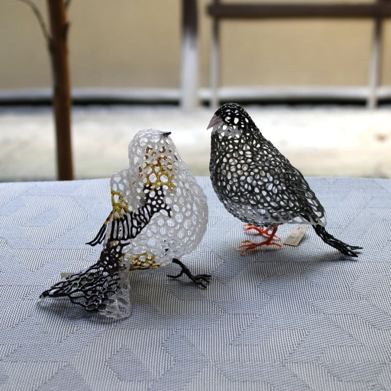 3/10 齋藤直「文鳥」と「エナガ」のガラスオブジェ | 「三条衣棚突抜町