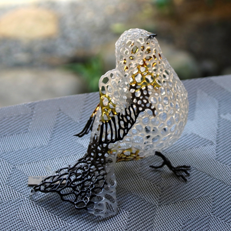 3/10 齋藤直「文鳥」と「エナガ」のガラスオブジェ | 「三条衣棚突抜町
