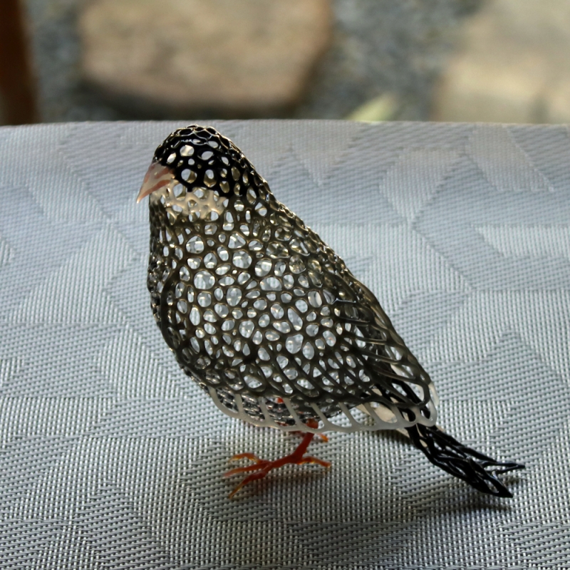 金津沙矢香　新品・送料込　鳥のオブジェ　展示会購入　希少品 3/10 齋藤直「文鳥」と「エナガ」のガラスオブジェ | 「三条衣棚突抜町
