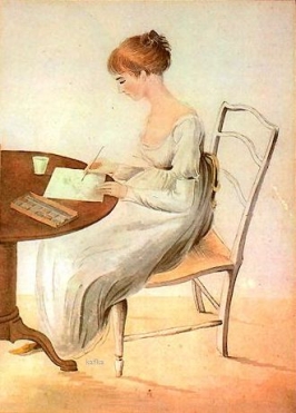 Portrait of niece Fanny Austen Knight drawn by Cassandra Austen