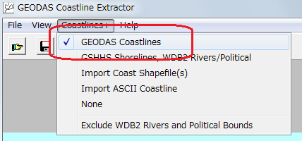 Desktop Coastline Extractorを使う