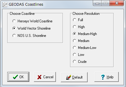 Desktop Coastline Extractorを使う