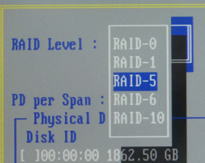 RAID構築 PERCH700