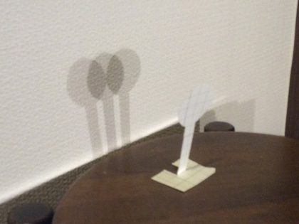 LEDで日食実験