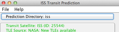Mac ISS Transit Predictions
