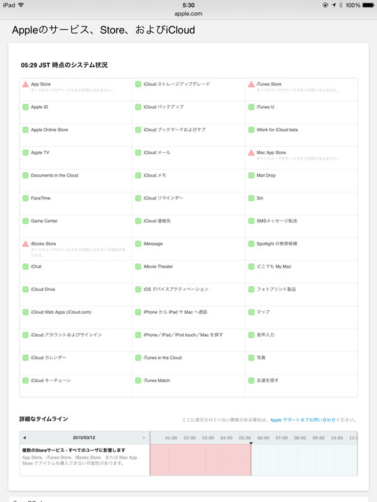Apple システム障害
