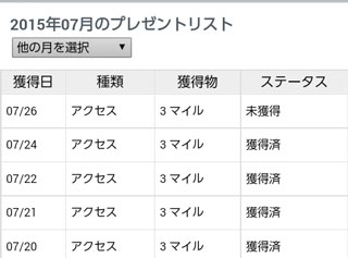 パケくじ 履歴