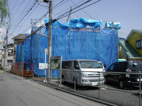 シート養生横