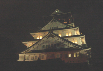 大阪城の夜