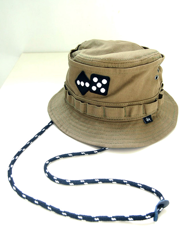 stussy army bucket hat