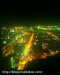 ホテルの夜景